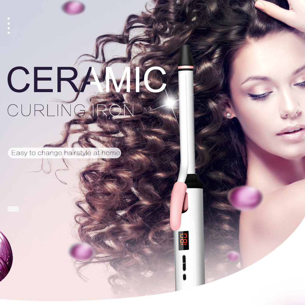 Electric Hair Curling Iron Ceramic 17-level Adjustable Temperature Spiral Waves Home