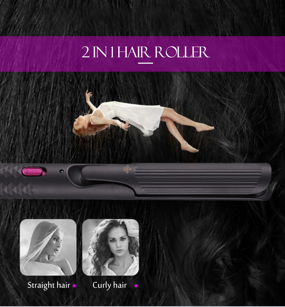 KSKIN KD3886A Rechargeable Hair Straightener Curler Roller Styling Tool