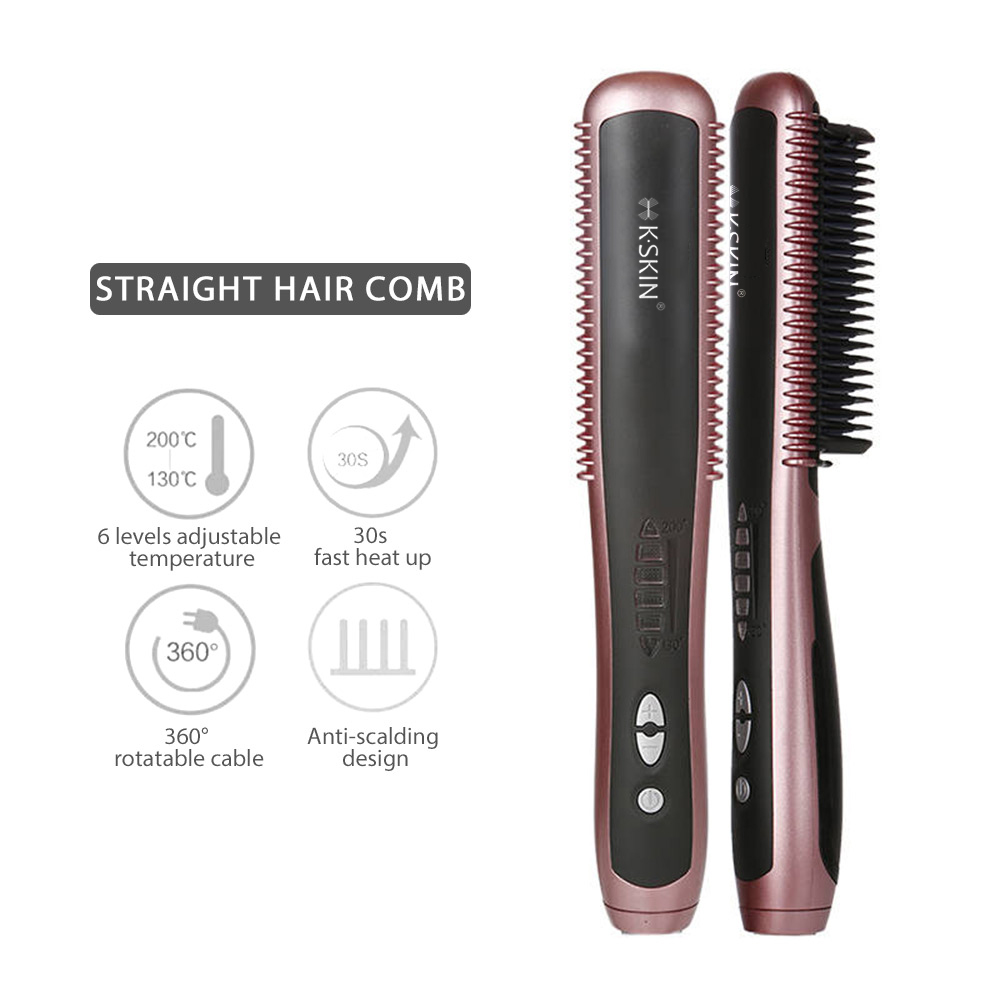 KSKIN KD388A Straight Hair Comb Adjustable Temperature PTC Heater