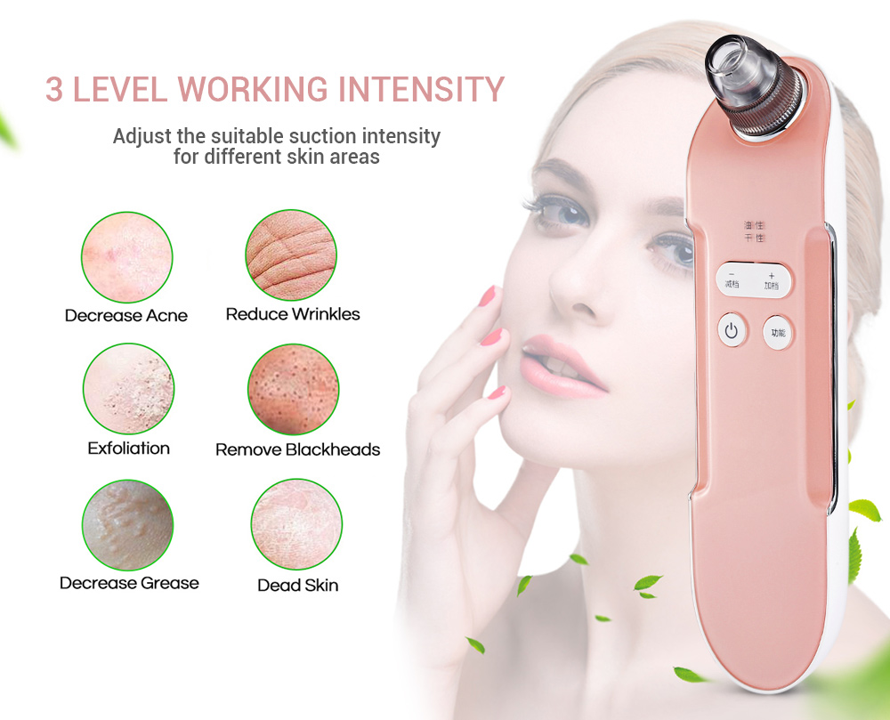 K_SKIN KD803A 3-level Suction Intensity Rechargeable Blackhead Removal Pore Cleaner