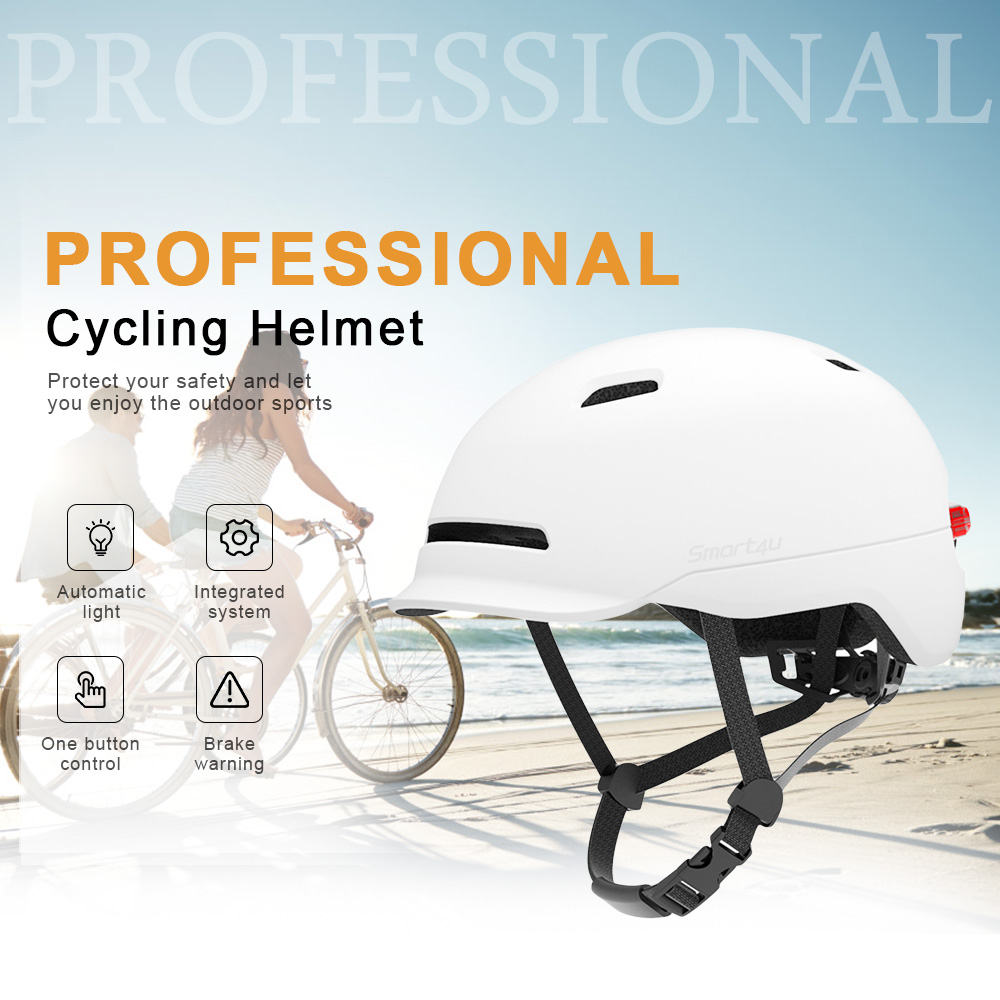 Smart4u SH50 Waterproof Smart Flash Bike Helmet Matte Color Backlight Mountain Scooter Protector
