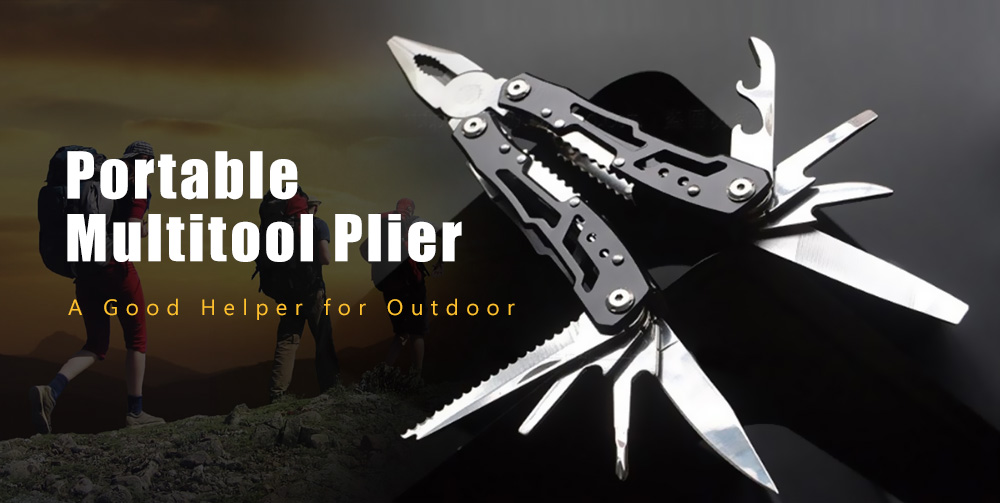 Rustproof Pocket Multitool Plier for Camping Hiking with Ergonomic Design Aluminum Handle