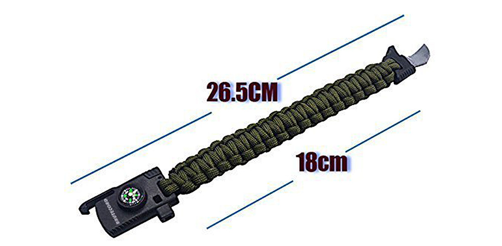 Outdoor Multi Tools Survival Emergency Bracelet Hand Rope