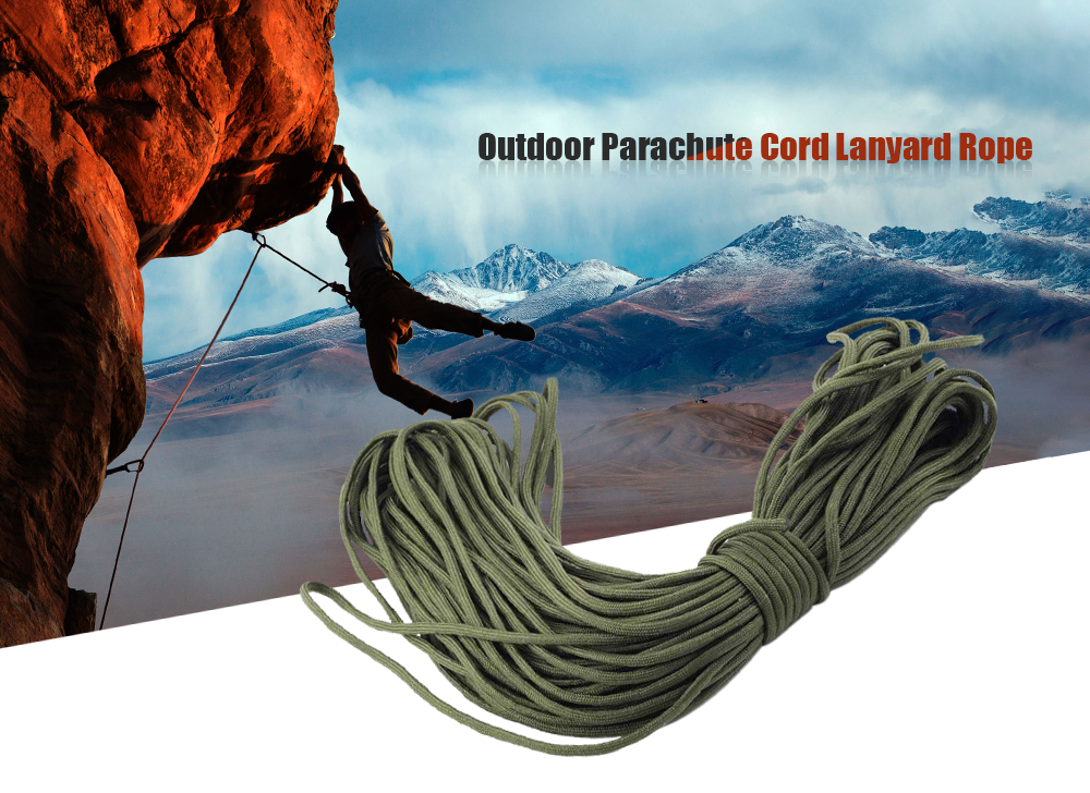 550 Parachute Cord Lanyard Rope Mil Spec Type III 7 Strand Core Outdoor Tool