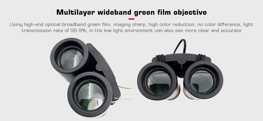 jinjuli 8X22 Precise Handheld Design High-definition Binocular with Focus Wheel