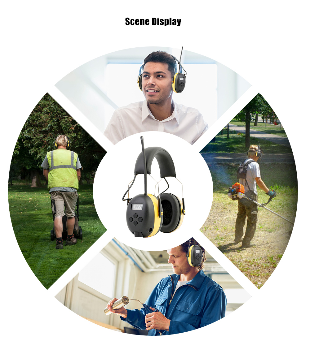AM / FM Radio Earmuffs Hearing Protection Headphones Anti-noise Headset