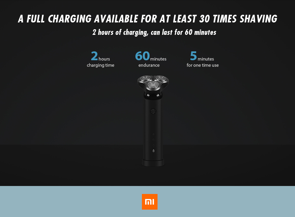 Xiaomi Mijia MJTXD01SKS 360 Degree Float Shaving Waterproof Electric Shaver