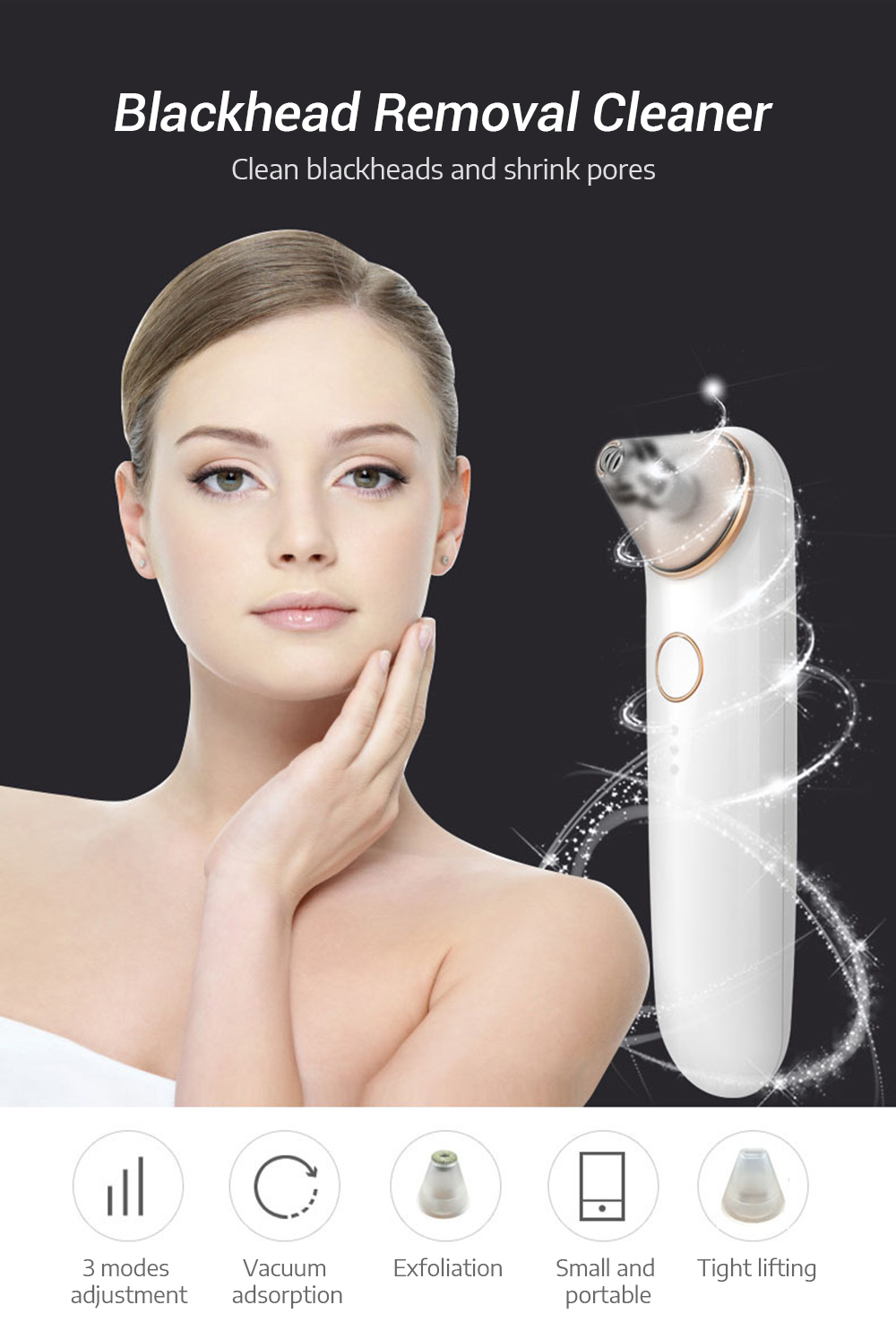 Blackhead Removal Pore Cleaner Suction Intensity ​​Electric Beauty Instrument