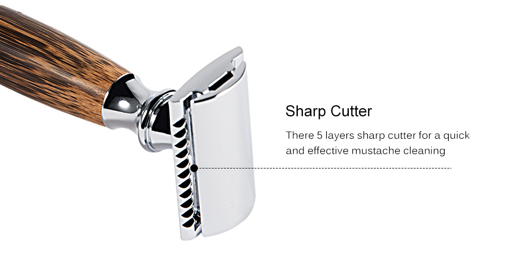 Men Vintage Sharp Cutter Detachable Double-sided Safety Razor