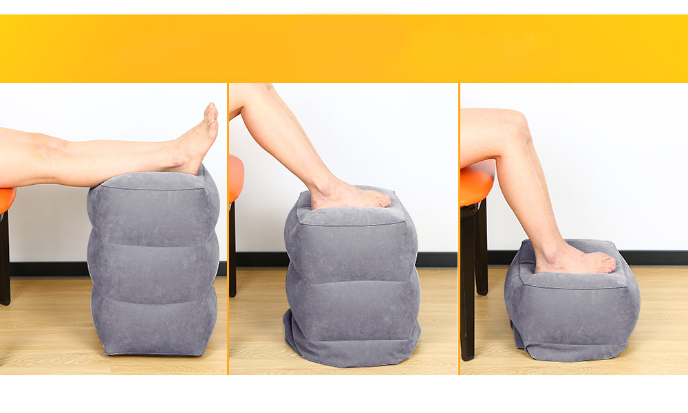 Portable Travel Inflatable Foot Leg Rest Pillow Cushion