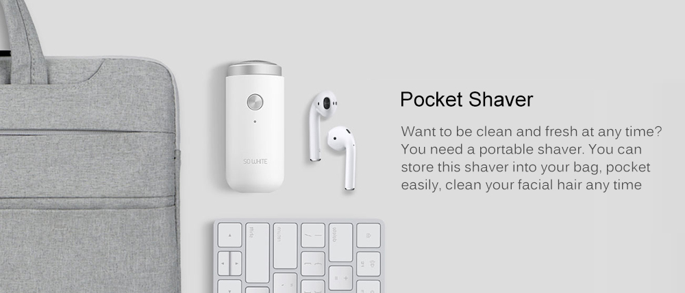 SO WHITE ED1 Mini Pocket Deep Clean Long Duration Electric Shaver from Xiaomi youpin