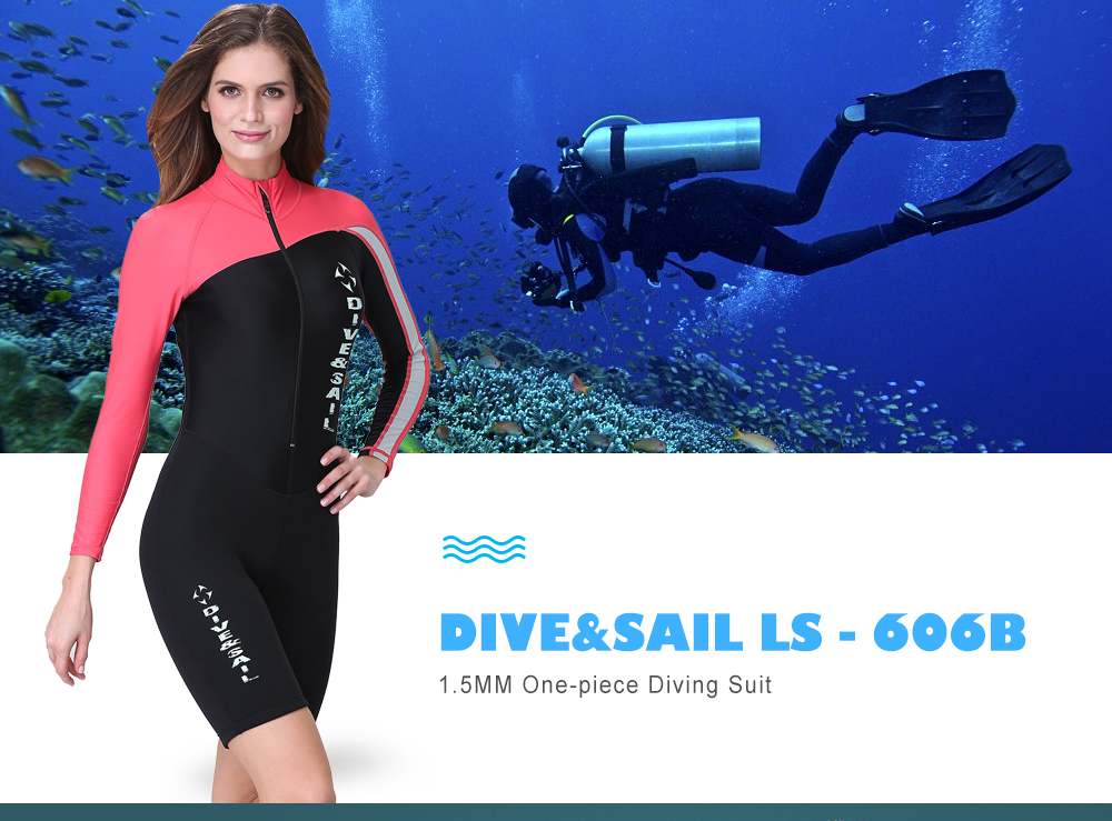 DIVE SAIL LS - 606B 1.5MM One-piece Diving Suit Sunscreen UPF50+