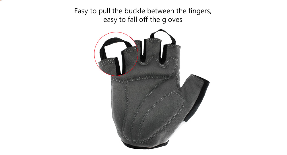BOODUN Durable Breathable Non-slip Riding Half-finger Gloves