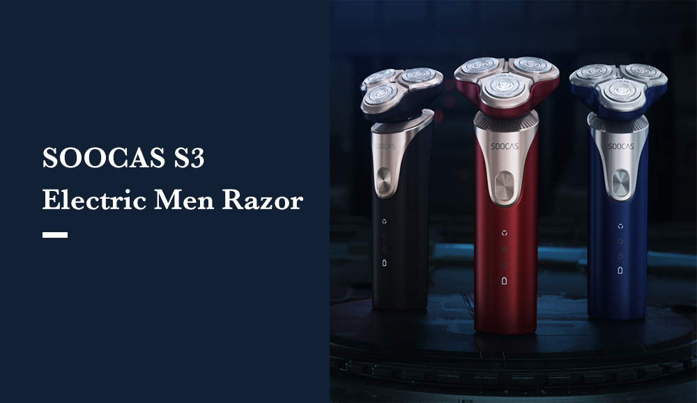SOOCAS S3 Electric Rechargeable Men Wash Smart Beard Knife Razor from Xiaomi youpin