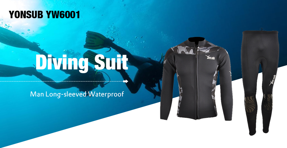 YONSUB YW6001 Man Durable Long-sleeved Waterproof Diving Suit