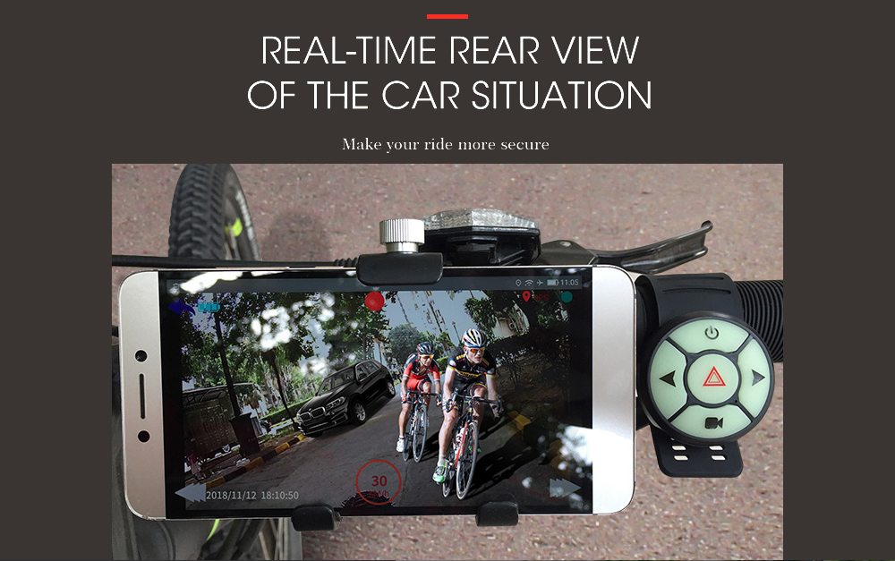 Bike Bicycle Video Recorder Warning Tail Light Portable Waterproof HD 1080P