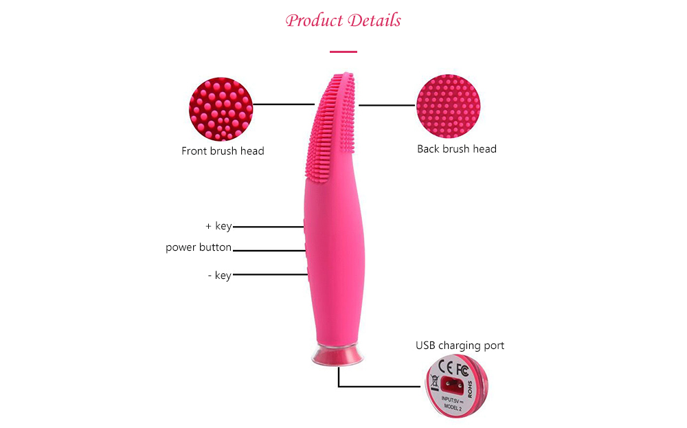 Constant Temperature Vibration Heating Silicone Ultrasonic Cleansing Instrument